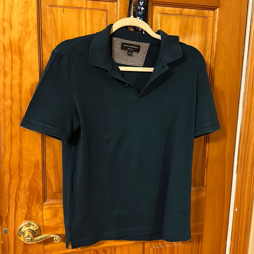 Mens Banana Republic Size Medium Green Polo